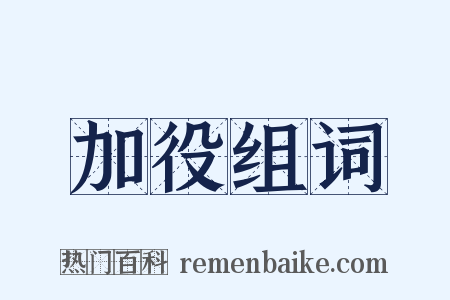 加役组词是什么意思的图片